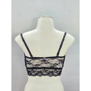 Photo of Black Lace Floral Whimsygoth Romantic Dark Boudoir Bridal Bralette Large