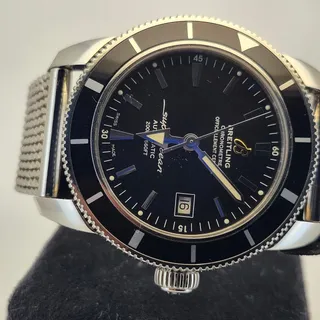 Photo of Breitling Superocean Heritage Black Dial Steel Mesh Automatic Watch Ref: A17321