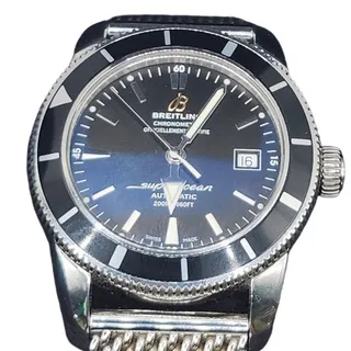 Photo of Breitling Superocean Heritage Black Dial Steel Mesh Automatic Watch Ref: A17321