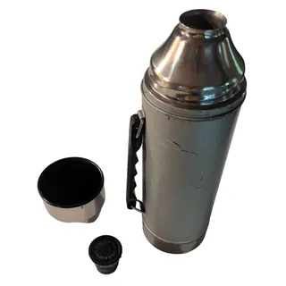 Photo of Vintage Uno-Vac Unbreakable Thermos Stainless Steel #270-184 1 Qt Vacuum Bottle