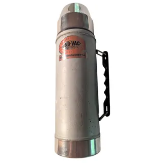 Photo of Vintage Uno-Vac Unbreakable Thermos Stainless Steel #270-184 1 Qt Vacuum Bottle