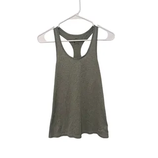 Photo of Nike Women's Small Solid Gray Scoop Neck Racerback DriFit Tank Top