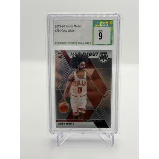Photo of 2019-20 Panini Mosaic #211 Coby White Graded CSG 9 Mint Chicago Bulls