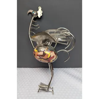 Photo of Vtg Oswaldo Guayasamin Nacato Silver Plate Bird Sculpture Flawed As Is 11.5"