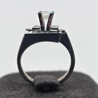 Photo of 9K White Gold .40 CT Diamond Ring with Diamond Accents 2.8g
