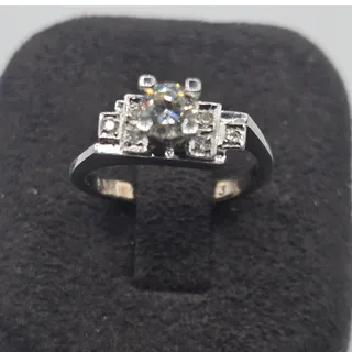 Photo of 9K White Gold .40 CT Diamond Ring with Diamond Accents 2.8g