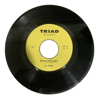 Photo of Al King Reconsider Baby On My Way Vinyl Record Blues 45 RPM Triad 501 Near Mint