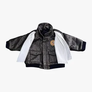 Photo of American Girl Molly Aviator Jacket & Flying Scarf Bomber Flight Coat Brown White