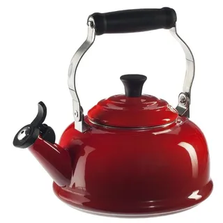 Photo of Le Creuset 1.8 Qt Classic Whistling Tea Kettle Cerise Red New Open Box