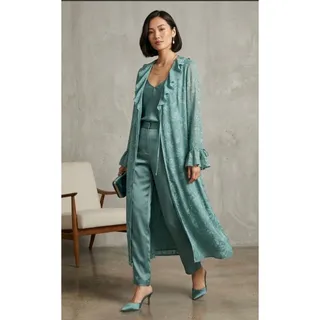 Photo of Wild Fable Light Blue Sheer Floral Duster Cardigan Cottagecore Coquette Sz S