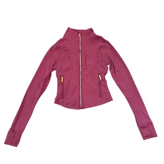 Photo of Lululemon Define Cropped Jacket Nulu Magenta Smoke Gold