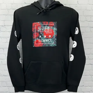 Photo of Brooklyn Cloth Peace MCMXCI Rose Yin Yang Hoodie Small Black Streetwear Graphic