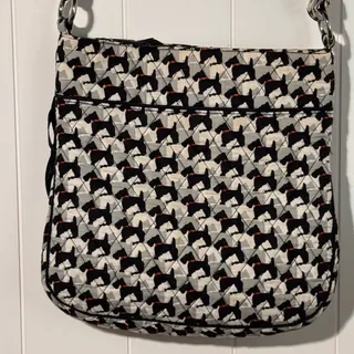 Photo of Vera Bradley Dog Show Hipster Crossbody Bag Scottie Dogs Quilted Retired
