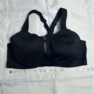 Photo of Victoria's Secret Knockout Sports Bra 38D Black Front Zip High Support NWOT