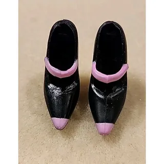 Photo of Vintage Barbie Midge Designer Shoes Black & Pink