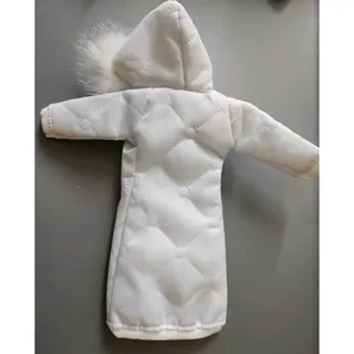 Photo of Vintage Barbie Midge Designer White Nylon Coat/Jacket With Fur Trim
