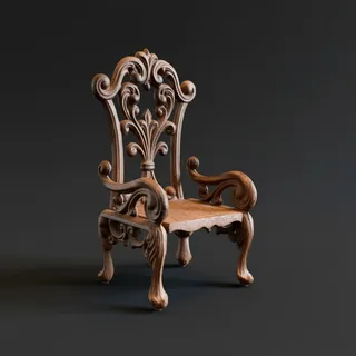Photo of Vintage Miniature Cast Iron Chair-Ornate-Victorian Doll-Plant Stand-Gothic-Shelf