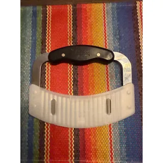 Photo of Pampered Chef Crinkle Cutter Wavy Vegetable Slicer Black Handle With Blade Cover