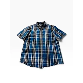Photo of Carhartt Men’s XL Relaxed Fit Blue Plaid Short Sleeve Button Down Shirt 101959