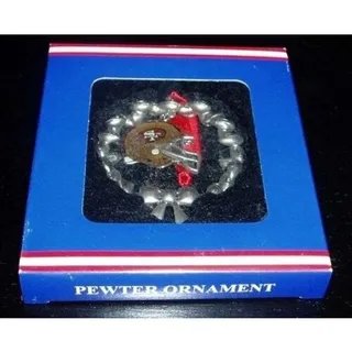 Photo of ADI San Francisco 49ers Pewter Christmas Hanging Ornament 3 1/4" Diameter