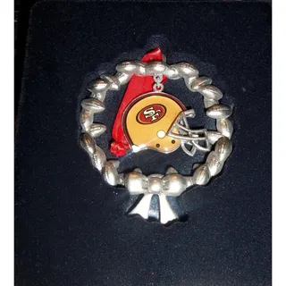 Photo of ADI San Francisco 49ers Pewter Christmas Hanging Ornament 3 1/4" Diameter