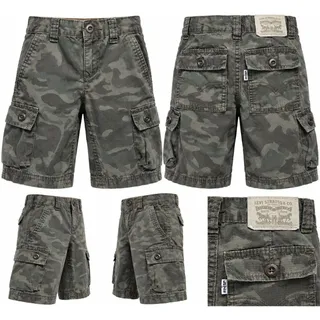 Photo of Levi’s Boys Camo Cargo Shorts Size 5 Regular 4-5Y Green Camouflage 100% Cotton