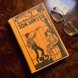 Photo of Antique Adventures Of Tom Sawyer Book Popular Edition Samuel Clemens Saalfield