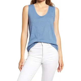 Photo of NWT Caslon Blue Moonlight U-Neck Sleeveless Muscle Tank Top Women's Size XXL