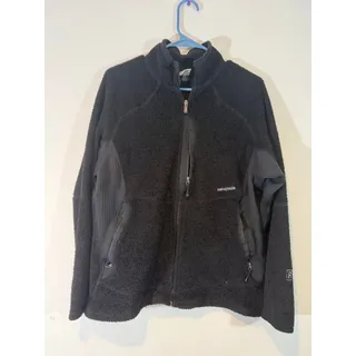 Photo of Patagonia Jacket Mens L R2 Black Polartec Regulator Fleece Full Zip Hiking