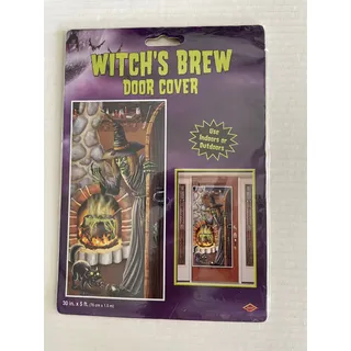 Photo of WICKED GREEN WITCH'S BREW DOOR COVER HALLOWEEN PARTY DECORATION BG00023
