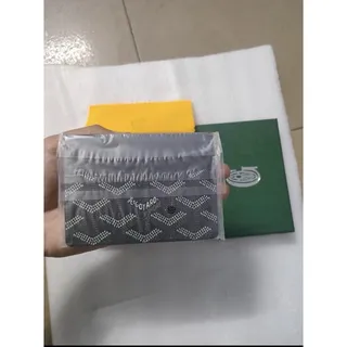 Photo of GOYARD Saint Sulpice Card Holder Wallet Green Goyardine w/Box | FREE SHIPPING