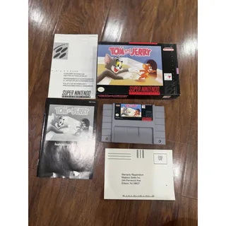 Photo of TOM AND JERRY FIRST PRINT SNES SUPER NINTENDO COMPLETE IN BOX W REG & INSERTS