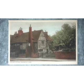 Photo of VTG c1915 Photogravure Postcard Poet Milton's Cottage Chalfont St. Giles England