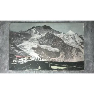 Photo of Antique c1915 Postcard Jungfrau Mountain Summit Burnese Swiss Alps Switzerland