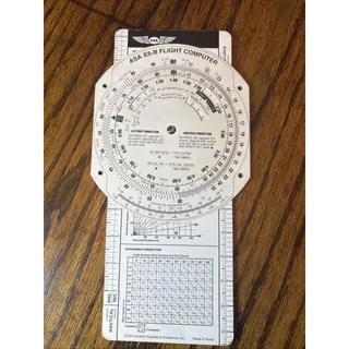 Photo of Pilot ASA E6B Flight Computer "whiz wheel" Manual Paper Board