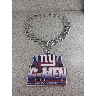 Photo of New York Giants NFL Football Fan Large Chain Necklace Accessories
