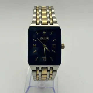 Photo of Jones New York Men's Diamond Accent Square Dial Quartz Watch Two-Tone Steel