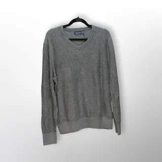Photo of Nautica Men's Dark Gray Pima Cotton Crewneck Sweater - L