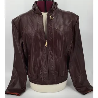 Photo of Vtg 70s Genuine Leather Jacket Mens 48 XL Brown Western Motorcycle Mexico