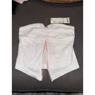 Photo of Kimchi Blue Rosie Strapless Flyaway Top in White