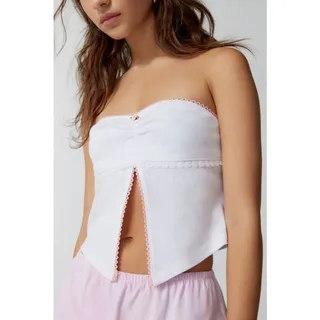 Photo of Kimchi Blue Rosie Strapless Flyaway Top in White