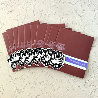 Photo of Handmade Valentine Cards Set of 10 — Owl Always Love You, Heat Embossed