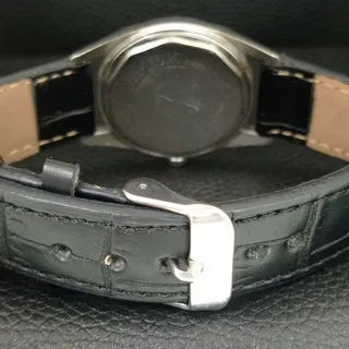 Photo of Vintage 1979 Favre Leuba Manual Mens Silver Watch W/Black Strap