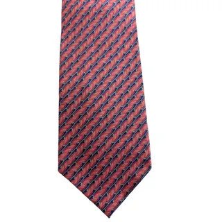 Photo of RARE Vintage Faberge 100% Silk Men's Pink Tie With Multicolor Geometric Designs