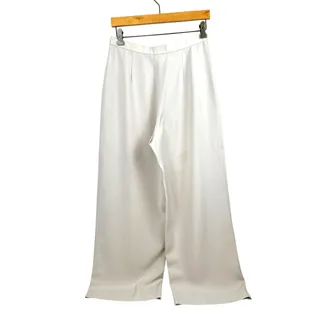 Photo of Mugler Vintage Womens 4 Beige French High Waisted Wide Leg Trousers Luxe