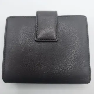 Photo of Authentic Christian Dior Vintage Brown Leather Bi-Fold Wallet with Logo Plaque & Trotter Lining