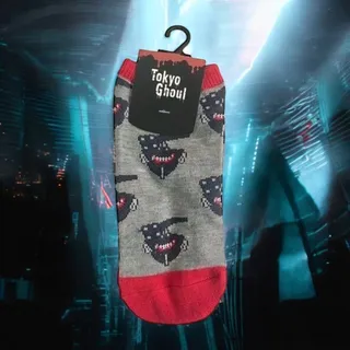 Photo of NEW Tokyo Ghoul Kaneki Ghoul Mask No-Show Socks Shoe Adult Size 4-10