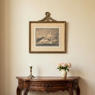 Photo of Antique Madame Henriette as Flora Print-Nattier-French-Rococo-Gilt Frame-Art