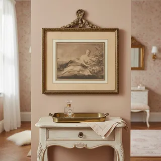Photo of Antique Madame Henriette as Flora Print-Nattier-French-Rococo-Gilt Frame-Art