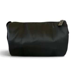 Photo of NWOT Gucci Beauty Black Nylon Zip Pouch Unisex Small Barrel Travel Toiletry Bag